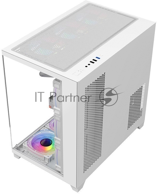 Корпус 1STPLAYER MEGAVIEW MV8-TP White / ATX / MV8-TP-WH