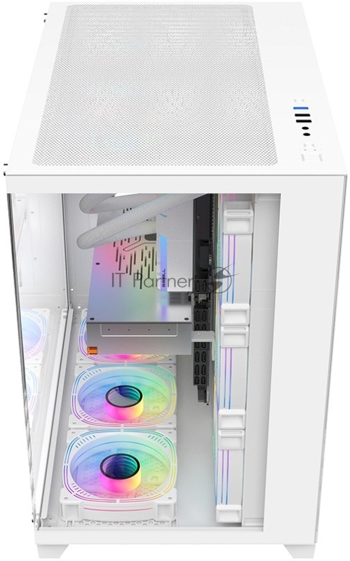 Корпус 1STPLAYER MEGAVIEW MV8-TP White / ATX / MV8-TP-WH