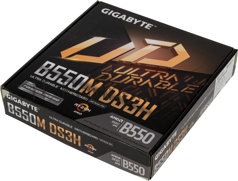Материнская плата GIGABYTE B550M DS3H (V1.7) Soc-AM4 AMD B550 4xDDR4 mATX AC`97 8ch(7.1) GbLAN RAID+DVI+HDMI