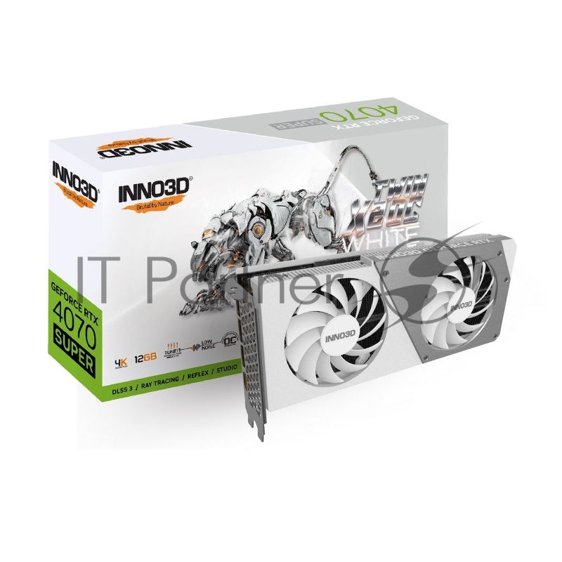 Видеокарта INNO3D RTX 4070 Super Twin X2 OC WHITE//RTX4070, HDMI, DP*3, 12G,D6X
