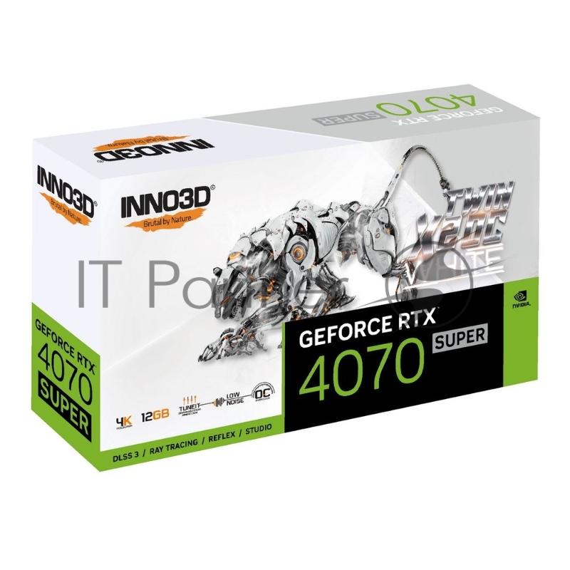 Видеокарта INNO3D RTX 4070 Super Twin X2 OC WHITE//RTX4070, HDMI, DP*3, 12G,D6X