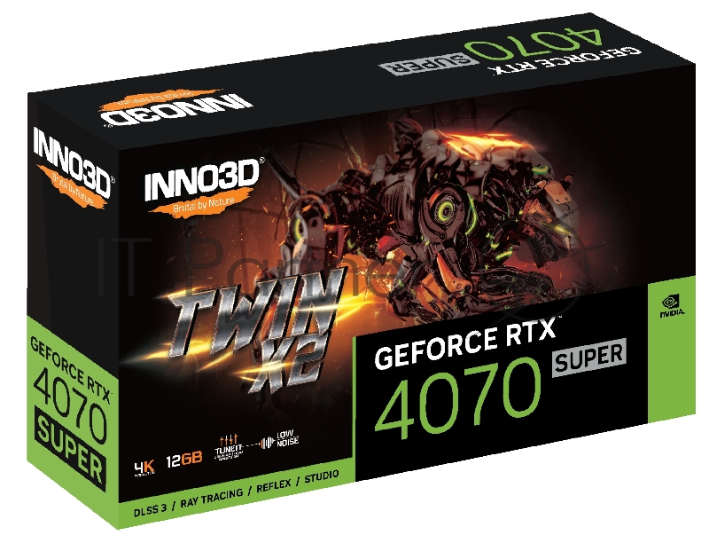 Видеокарта INNO3D RTX 4070 Super Twin X2//RTX4070, HDMI, DP*3, 12G,D6X