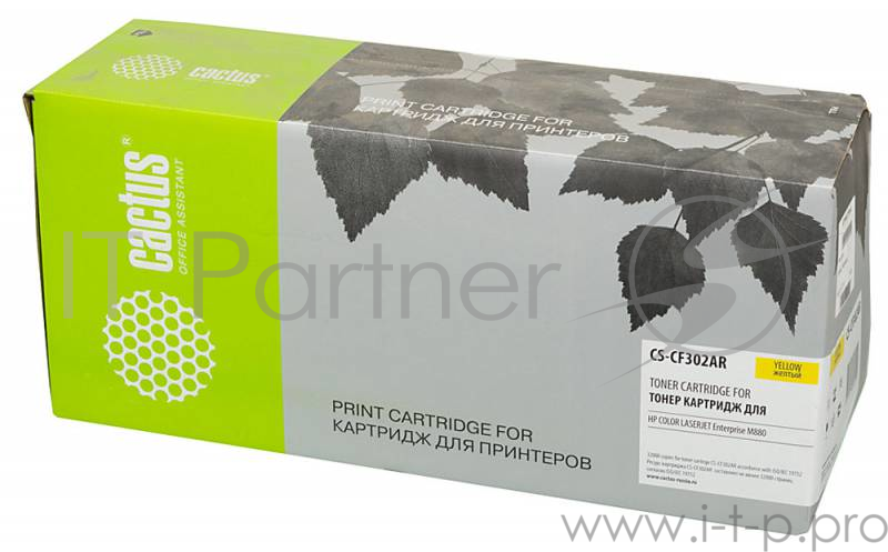 Тонер Картридж Cactus CS-CF302AR желтый для HP CLJ Ent M880 (32000стр.)