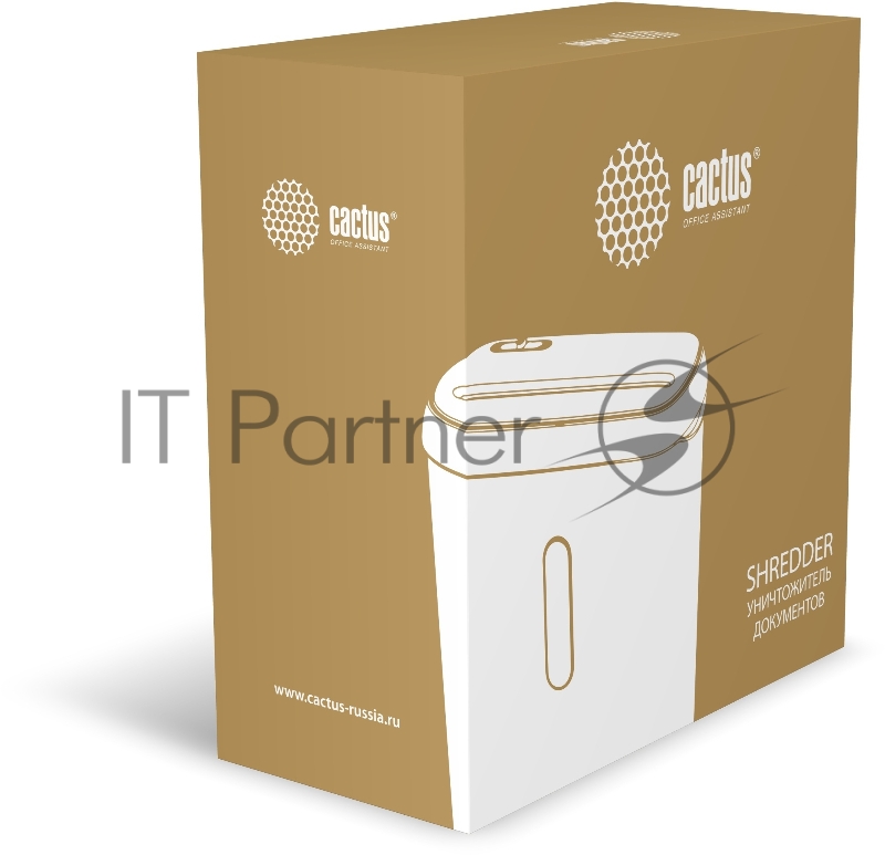 Шредер Cactus CS-SH-A1 (секр.Р-2) ленты 6.лист. 8лтр.