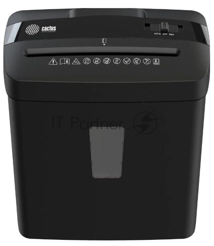 Шредер Cactus CS-SH-A3 (секр.P-4) перекрестный 6.лист. 13лтр. скобы пл.карты