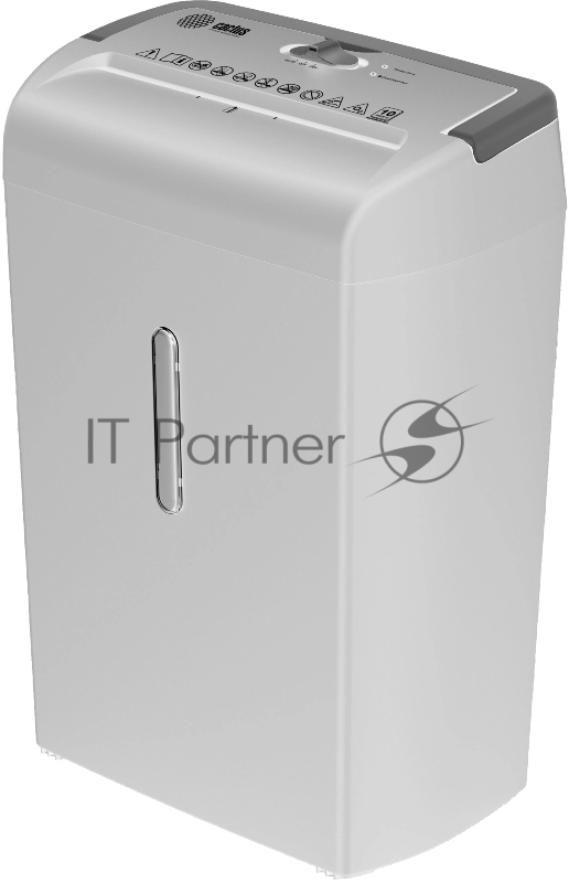 Шредер Cactus CS-SH-C5 белый (секр.P-4) фрагменты 10лист. 21лтр. скрепки скобы пл.карты