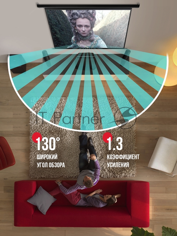 Экран для проектора SOK Athena SGPSMS-323x201UHD-BK на тросах с электроприводом, ПВХ+, черн