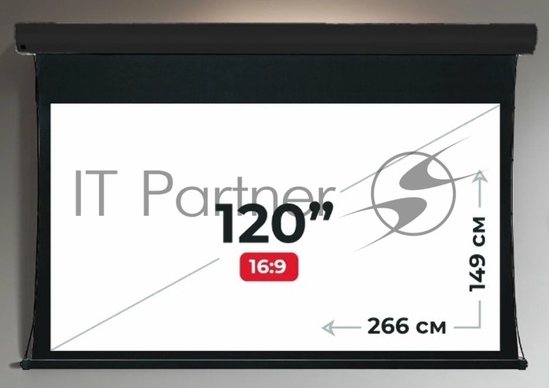 Экран для проектора SOK Apollo SGPSMT-266x149PS бокового натяжения, ПВХ, белый корпус