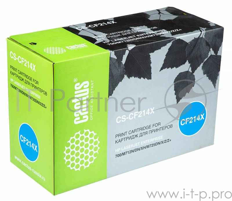 Тонер Картридж Cactus CS-CF214X черный для для принтеров HP LaserJet 700 MFP M712 (17500стр.)
