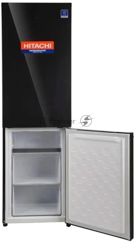 Холодильник Hitachi R-B410PUC6 BBK 2-хкамерн. черный инвертер