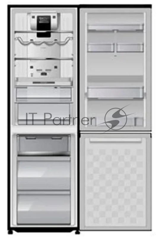 Холодильник Hitachi R-BG410PUC6 GBK 2-хкамерн. черный инвертер