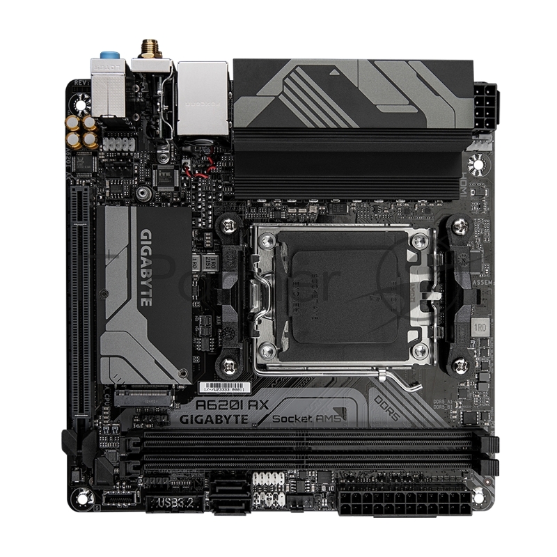 Материнская плата Gigabyte A620I AX Socket AM5 AMD A620 2xDDR5 mini-ITX AC`97 8ch(7.1) 2.5Gg RAID+HDMI+DP
