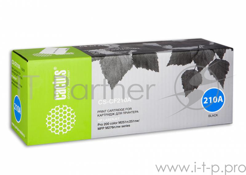 Тонер Картридж Cactus CS-CF210A черный для HP LJ Pro 200 M251/M276 (1600стр.)