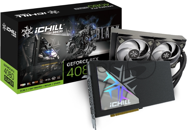 Видеокарта INNO3D RTX 4080 Super iChill Black//RTX4080 Super, HDMI, DP*3, 16G,D6X