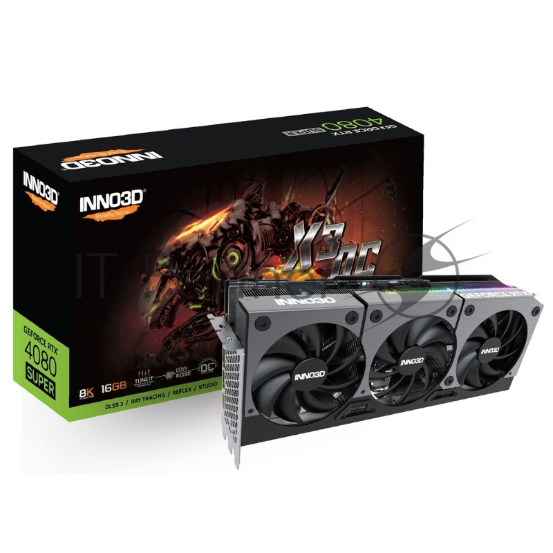 Видеокарта INNO3D RTX 4080 Super X3 OC//RTX4080 Super, HDMI, DP*3, 16G,D6X