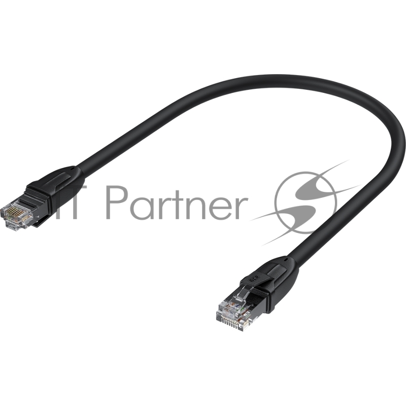 Патч-корд GCR прямой 0.2m UTP кат.6, черный, 24 AWG, ethernet high speed, RJ45, T568B, GCR-52951
