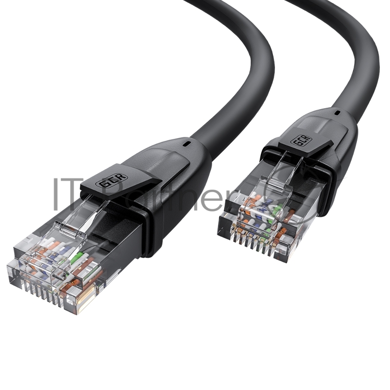 Патч-корд GCR прямой 1.0m UTP кат.6, черный, 24 AWG, ethernet high speed, RJ45, T568B, GCR-52526