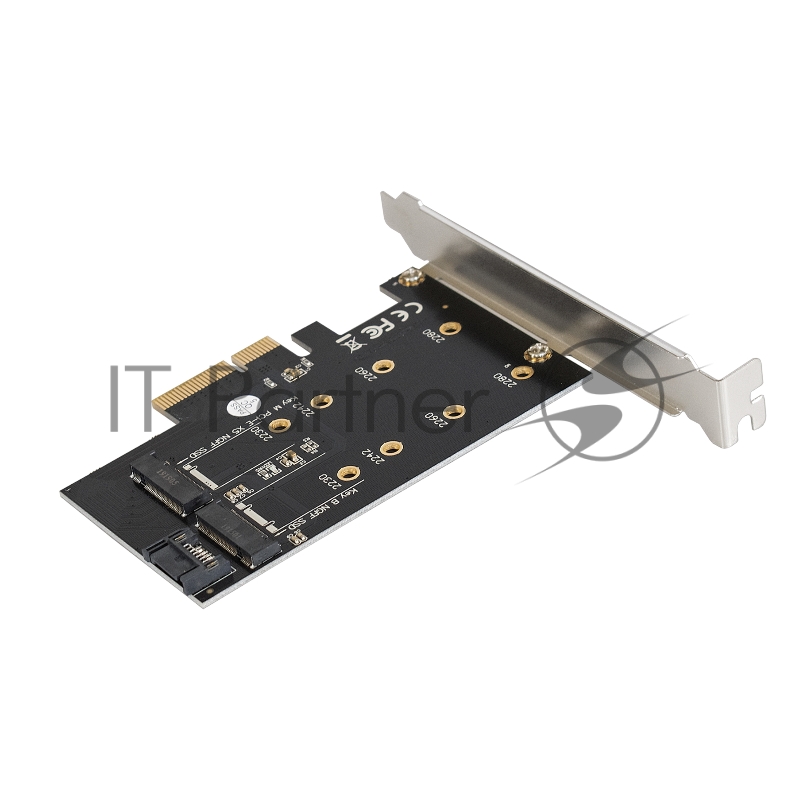 Переходник ExeGate EXE-509 M.2 B key + M.2 M Key -> PCI-Ex4/SATA