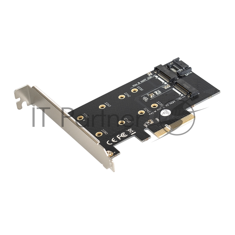 Переходник ExeGate EXE-509 M.2 B key + M.2 M Key -> PCI-Ex4/SATA