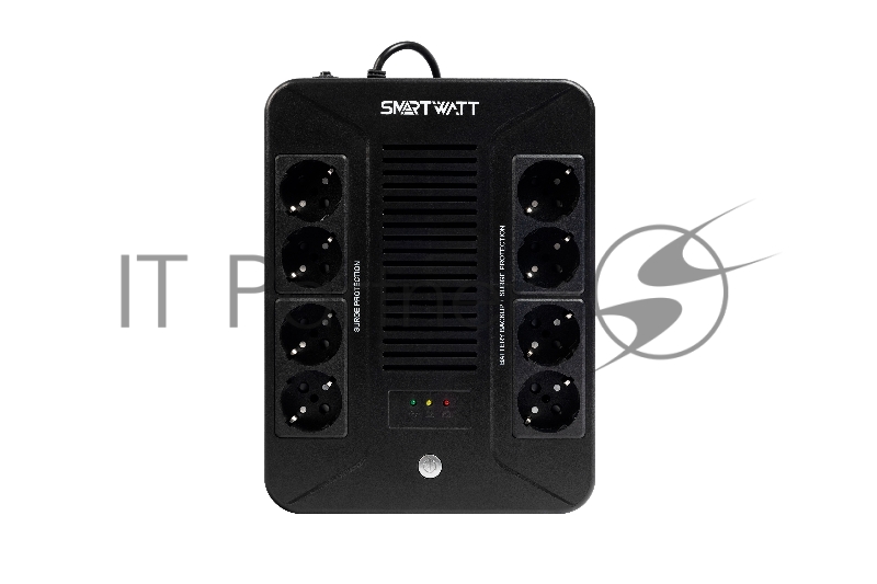 Источник бесперебойного питания SMARTWATT линейно-интерактивный, 800/480 ВА/Вт, напольный/настенный, LED индикация, Shuko CEE7/4 - 8 шт. (4 шт. с резервным питанием, 4 шт. - сетевой фильтр)