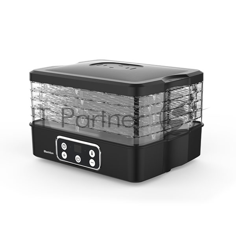 Сушилка для овощей и фруктов Blackton Bt FD1112 Black, Мощность 240 Вт, Регулировка температуры 35-70 °С, Таймер 1-72 часа , Сохраняет максимум витаминов и питательных веществ в овощах, фруктах, грибах и травах, Конвективная сушка, 5 регулируемых по