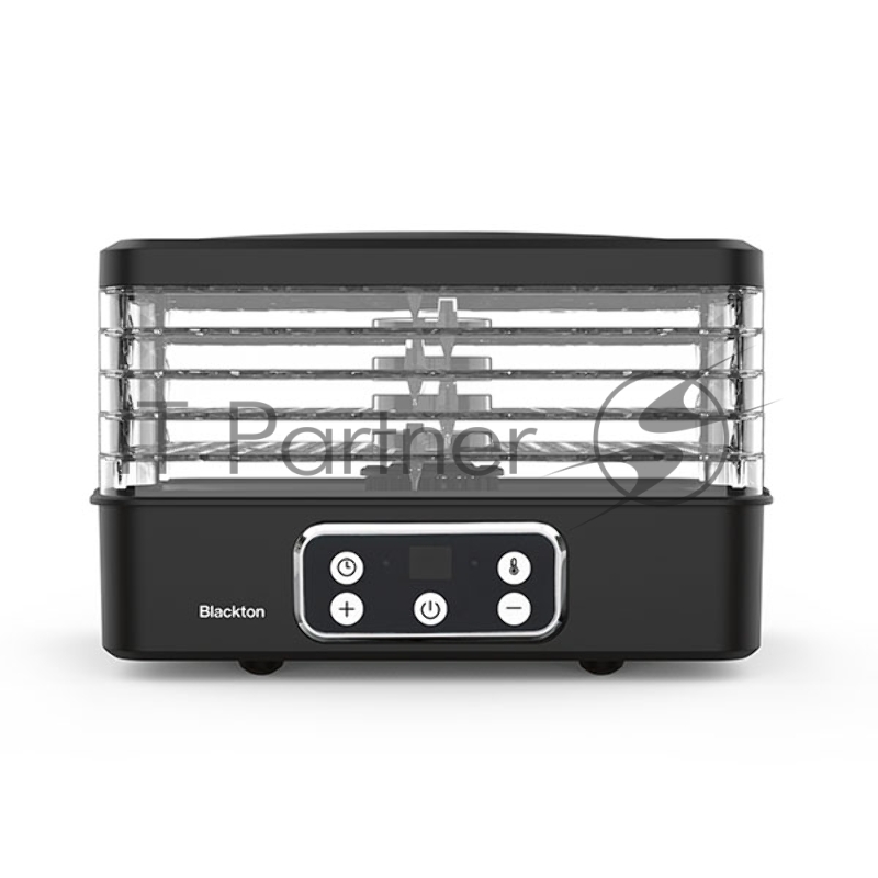 Сушилка для овощей и фруктов Blackton Bt FD1112 Black, Мощность 240 Вт, Регулировка температуры 35-70 °С, Таймер 1-72 часа , Сохраняет максимум витаминов и питательных веществ в овощах, фруктах, грибах и травах, Конвективная сушка, 5 регулируемых по