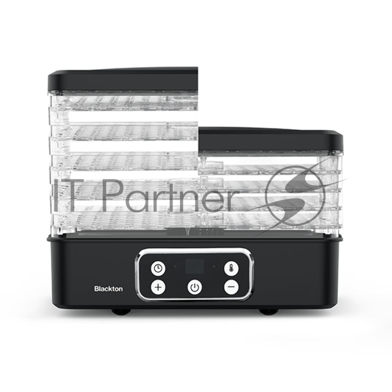 Сушилка для овощей и фруктов Blackton Bt FD1112 Black, Мощность 240 Вт, Регулировка температуры 35-70 °С, Таймер 1-72 часа , Сохраняет максимум витаминов и питательных веществ в овощах, фруктах, грибах и травах, Конвективная сушка, 5 регулируемых по