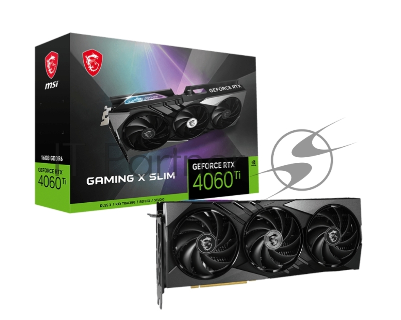Видеокарта MSI RTX4060Ti GAMING X SLIM 16G PCI-E 4.0 16384Mb 128 GDDR6 2670/18000 HDMIx1 DPx3 HDCP Ret