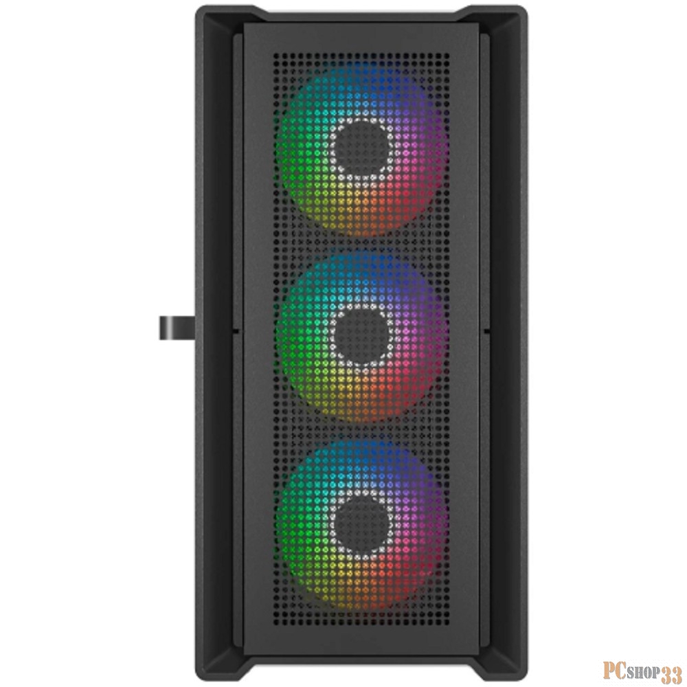 Корпус Powercase Alisio Micro X4B V2, Tempered Glass, 4х 120mm ARGB fans, ARGB HUB, чёрный, mATX (CAMCXB-A4)