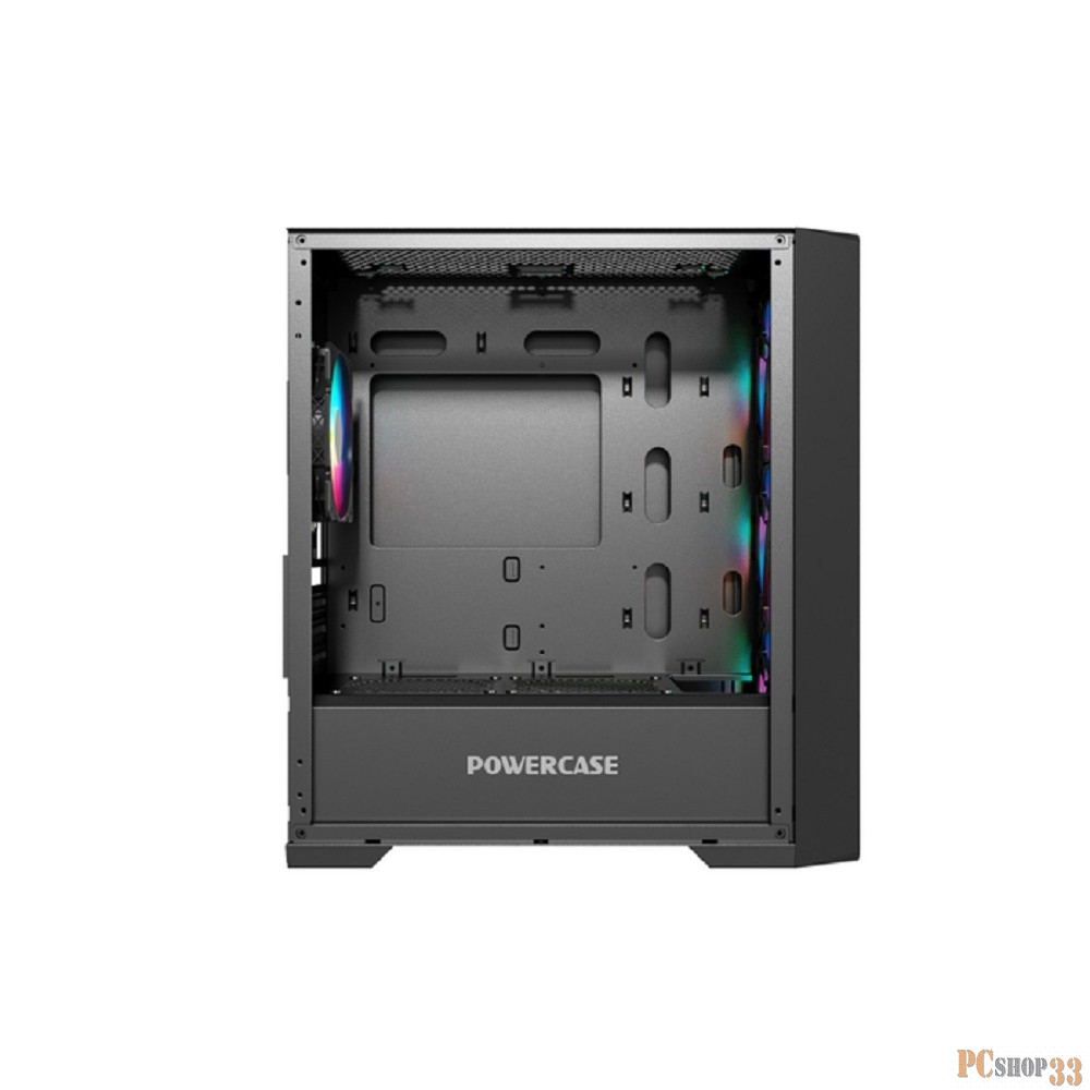 Корпус Powercase Mistral Micro X4B, Tempered Glass, 4х 120mm 5-color fan, чёрный, mATX (CMMXB-L4)