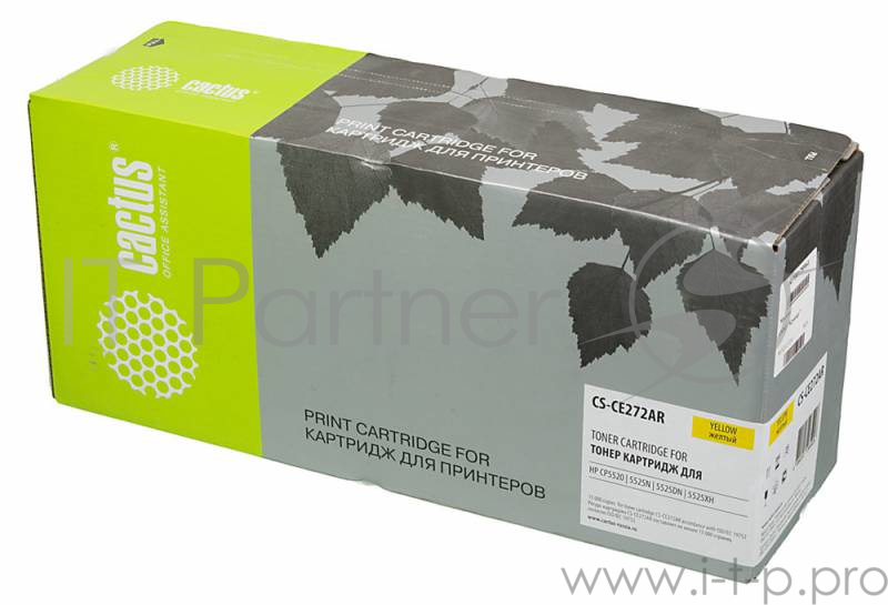 Тонер Картридж Cactus CS-CE272AR желтый для HP LJ Ent CP5525 (15000стр.)