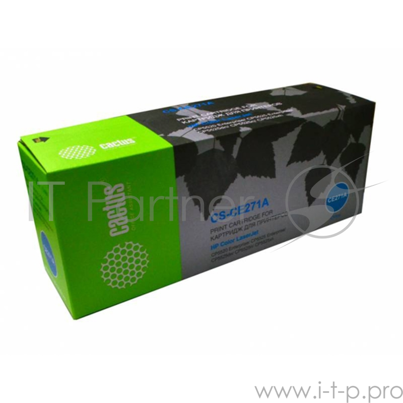 Тонер Картридж Cactus CS-CE271AR голубой для HP LJ Ent CP5525 (15000стр.)