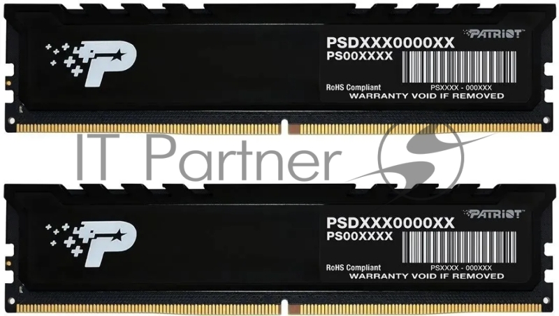 Оперативная память Patriot 32GB DDR5 4800 (2*16Gb) Signature Premium Радиатор 1.1 В черный PSP532G4800KH1
