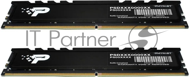 Оперативная память Patriot 32GB DDR5 4800 (2*16Gb) Signature Premium Радиатор 1.1 В черный PSP532G4800KH1