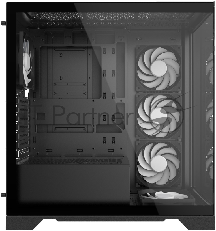 Корпус XPG INVADER X BLACK (INVADERXMT-BKCWW) Mid-Tower Gaming ATX PC Case with Panoramic View, Tempered Glass Panels, and RGB Lighting Black