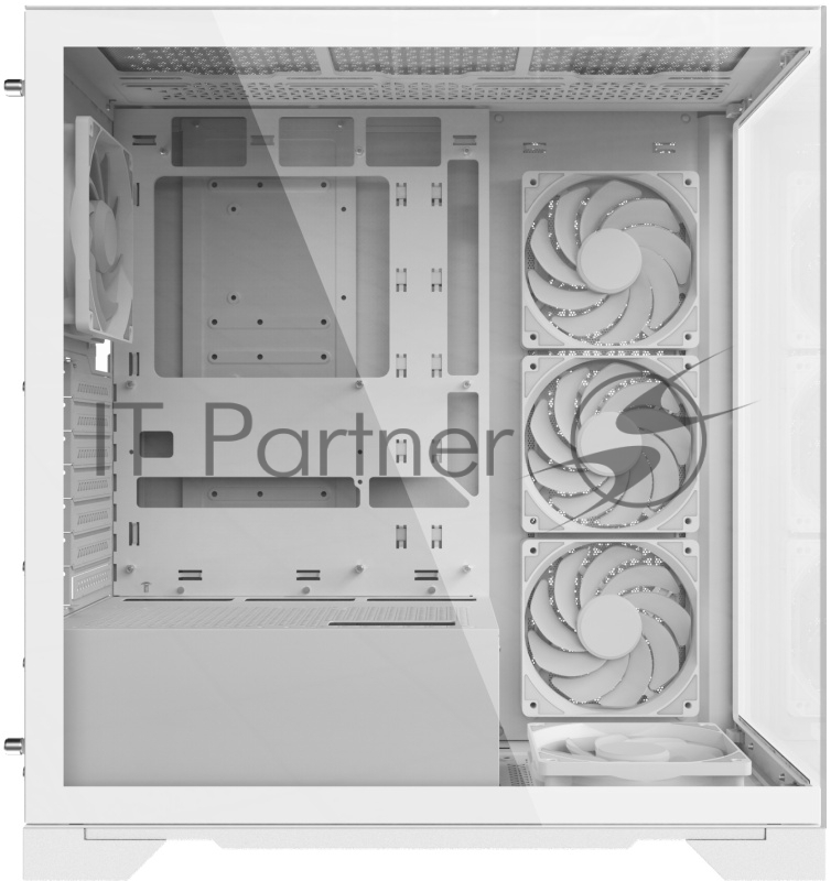 Корпус XPG INVADER X WHITE (INVADERXMT-WHCWW) Mid-Tower Gaming ATX PC Case with Panoramic View, Tempered Glass Panels, and RGB Lighting Black