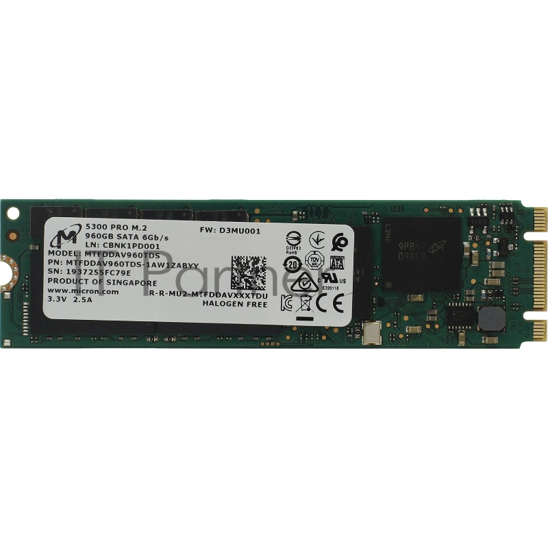 Твердотельный накопитель Micron 5300 PRO 960GB M.2 SATA Non-SED Enterprise Solid State Drive