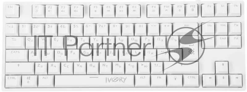 Игровая клавиатура DEFENDER IVORY белая (USB, OUTEMU RED, 87 кн., RGB подсветка, GK-579)