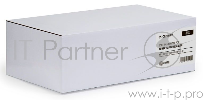 Тонер Картридж Cactus CS-CE260AV черный (8500стр.) для HP LJ CP4025/CP4525/CM4540