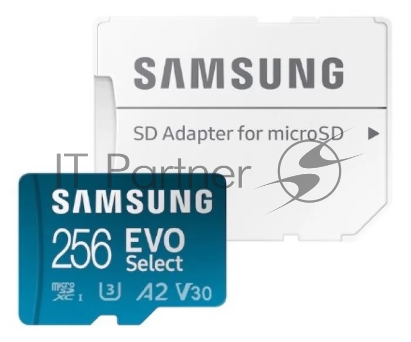 Флеш карта microSDXC 256GB Samsung EVO Plus Class 10, A2, V30, UHS-I (U3), W 90 МБ/с, R 130 МБ/с, <MB-ME256KA/AM> адаптер на SD