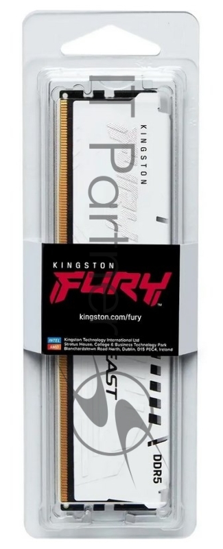 Модуль памяти Kingston 16GB 6000MT/s DDR5 CL40 DIMM FURY Beast White XMP KF560C40BW-16
