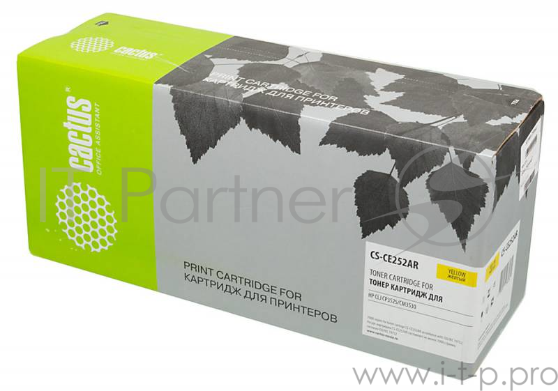 Тонер Картридж Cactus CS-CE252AR желтый для HP CLJ CP3525/CM3530 (7000стр.)