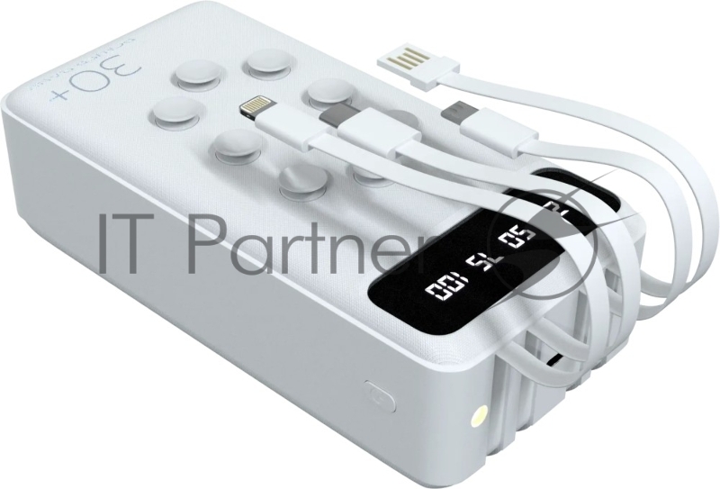 Внешний аккумулятор 30000mAh Smart 2USB 2.1A More choice PB42S-30 (White)