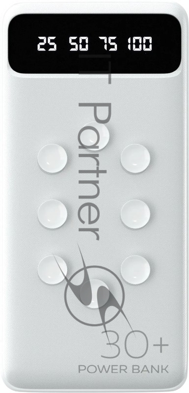 Внешний аккумулятор 30000mAh Smart 2USB 2.1A More choice PB42S-30 (White)