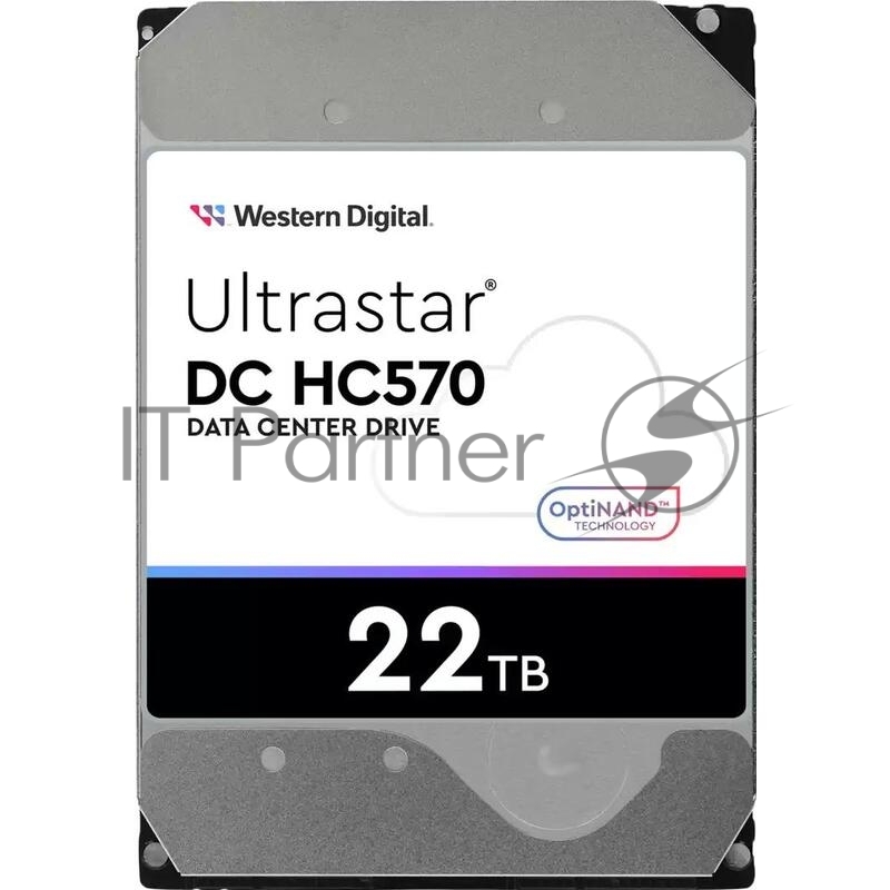 Жесткий диск 3.5 22TB WD Ultrastar DC HC570 SAS 12Gb/s, 7200rpm, 512MB, 0F48052, 512e/4Kn, CMR, Helium, Bulk