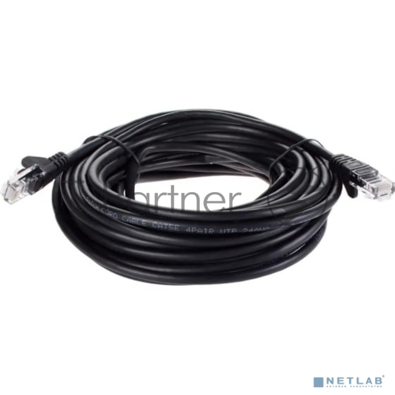 Патч-корд литой AOpen ANP511_10M_BK UTP кат.5е 10м черный