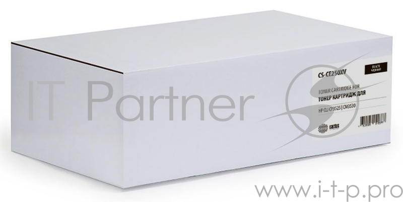 Тонер Картридж Cactus CS-CE250XV черный (10500стр.) для HP CLJ CP3525/CM3530
