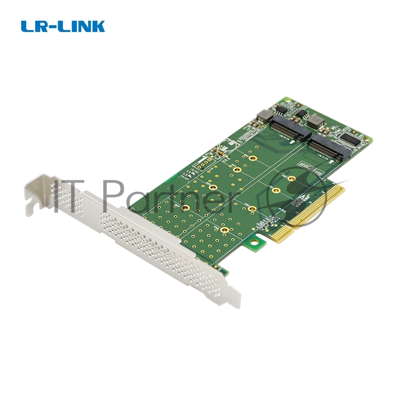 Переходник Lr-Link LRNV95N8 PCIe x8 to 2-Port M.2 NVMe Adapter, Supports 2*M.2 NVMe SSD for 2230, 2242, 2260,2280 and 22110mm