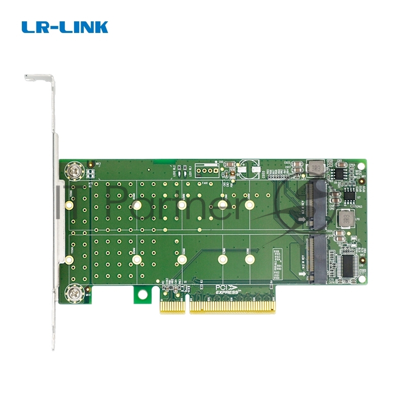 Переходник Lr-Link LRNV95N8 PCIe x8 to 2-Port M.2 NVMe Adapter, Supports 2*M.2 NVMe SSD for 2230, 2242, 2260,2280 and 22110mm