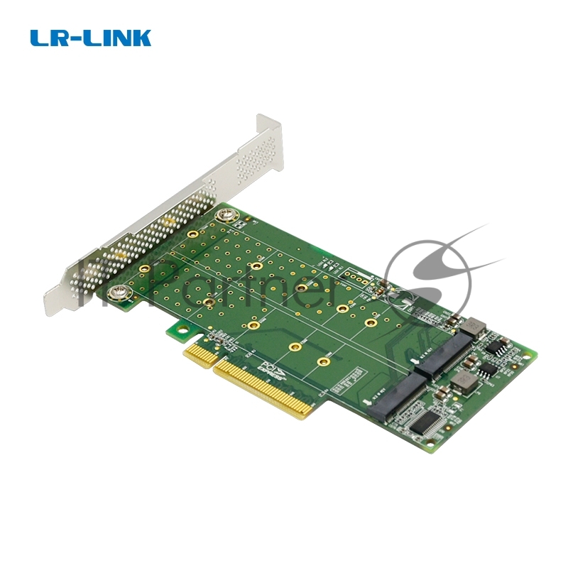 Переходник Lr-Link LRNV95N8 PCIe x8 to 2-Port M.2 NVMe Adapter, Supports 2*M.2 NVMe SSD for 2230, 2242, 2260,2280 and 22110mm